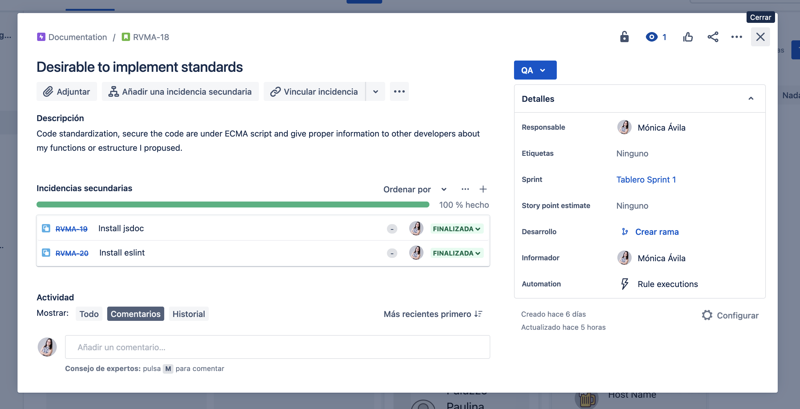 An epic from jira